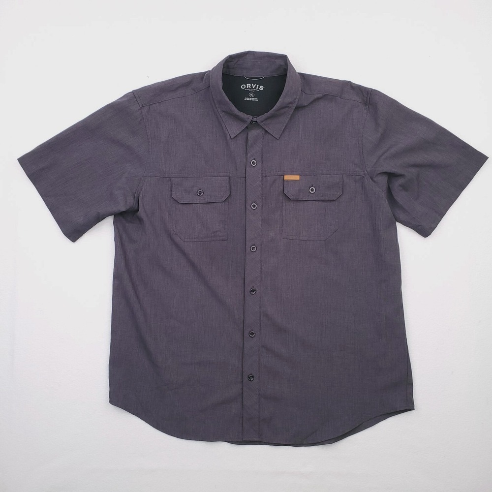 Orvis Shirt Mens Extra Large Gray Performance Fishing Stretch Outdoor